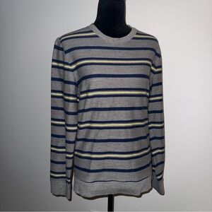 BDG Striped Gray and Blue Men's Sweater Medium